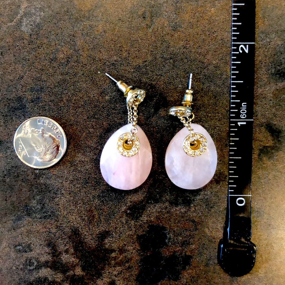 Rose quarts earrings